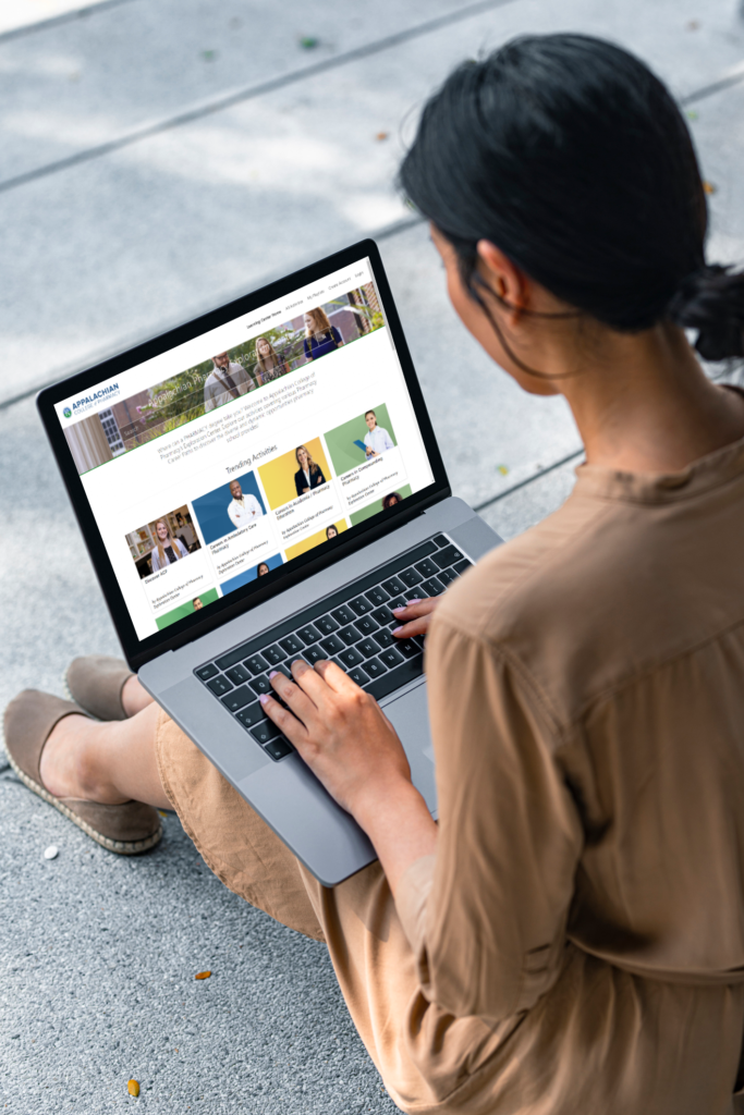 female student on laptop